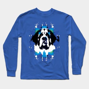 Saint Bernard Bernhardiner Mural Spray Paint Print Artwork Long Sleeve T-Shirt